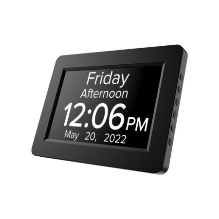 8 Inch Multi Language Dementia Calendar Alarm Table clock With Stand